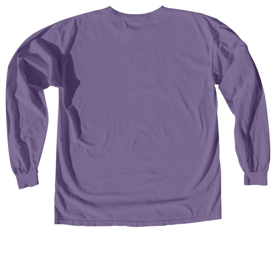 Stanbridge Long Sleeve Tees, a Grape Comfort Colors Long Sleeve Tee (back-view)