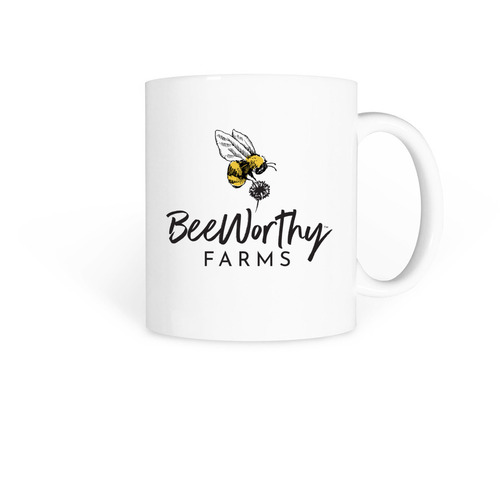 BeeWorthy Farms Mug, a White Coffee Mug
