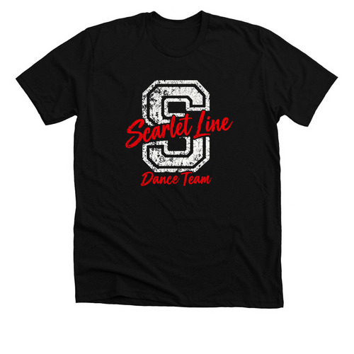 Scarlet Line Spirit Wear, a Solid Black Blend Premium Unisex Tee