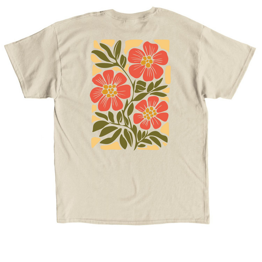 The garden, a Sand Classic Unisex Tee (back-view)