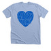Autry Tech Heart - Blue, a Heather Baby Blue Premium Unisex Tee