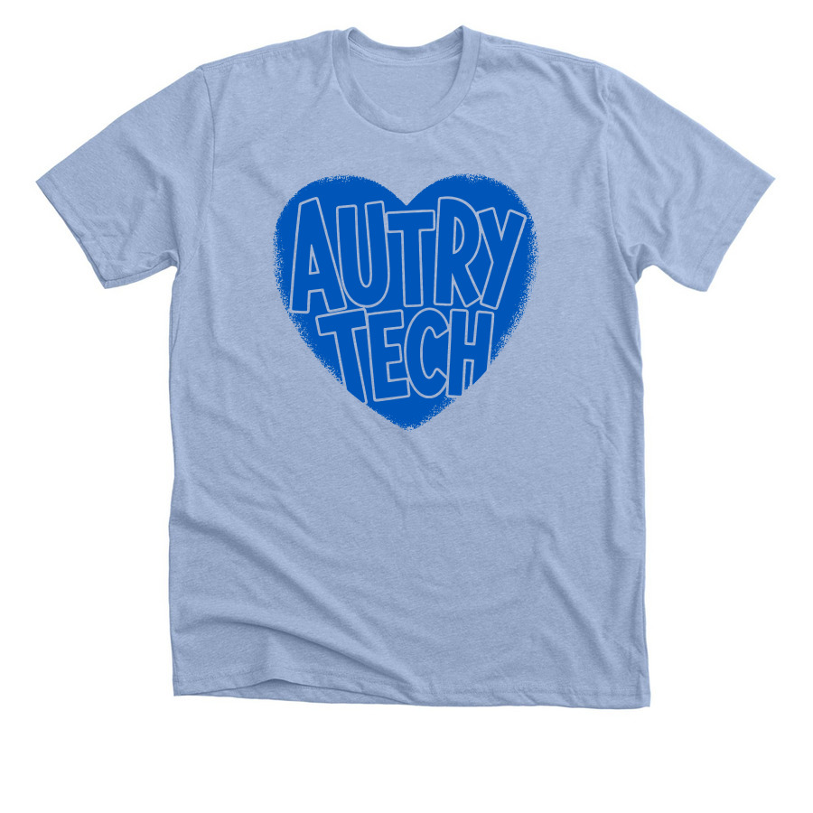Autry Tech Heart - Blue, a Heather Baby Blue Premium Unisex Tee