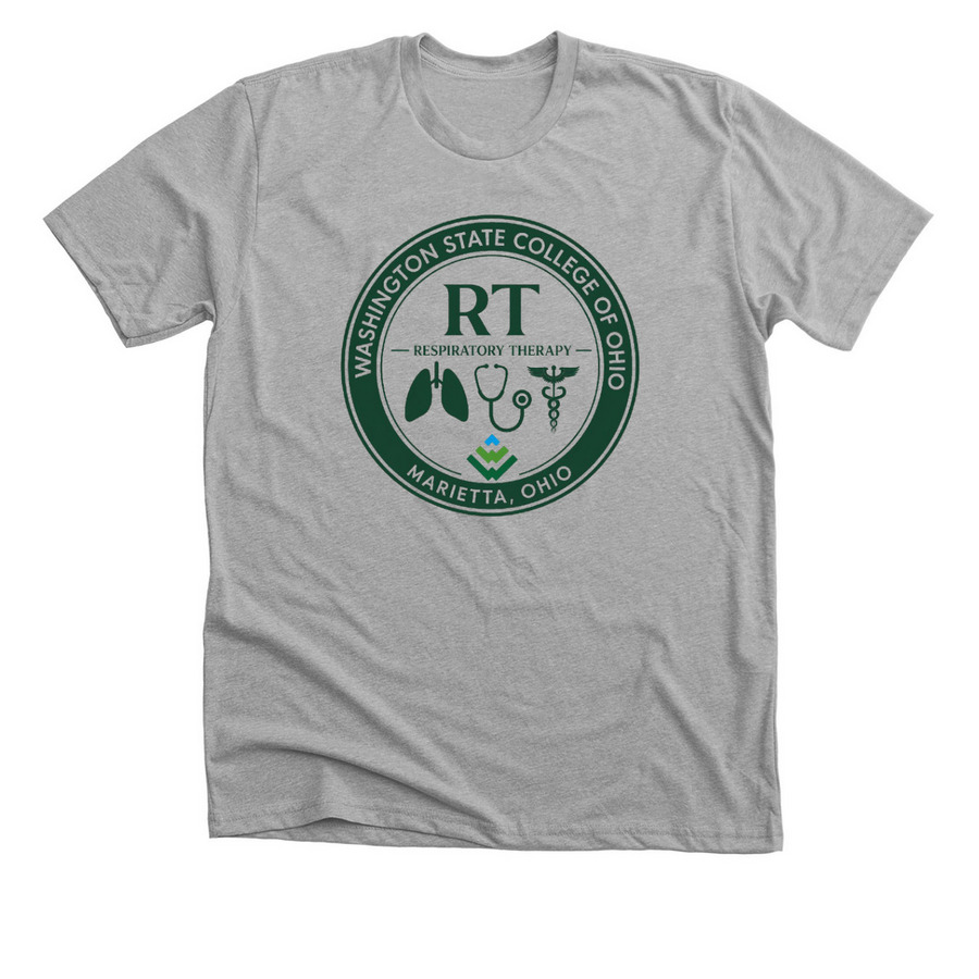 Respiratory Therapy Club at WSCO, a Athletic Heather Premium Unisex Tee