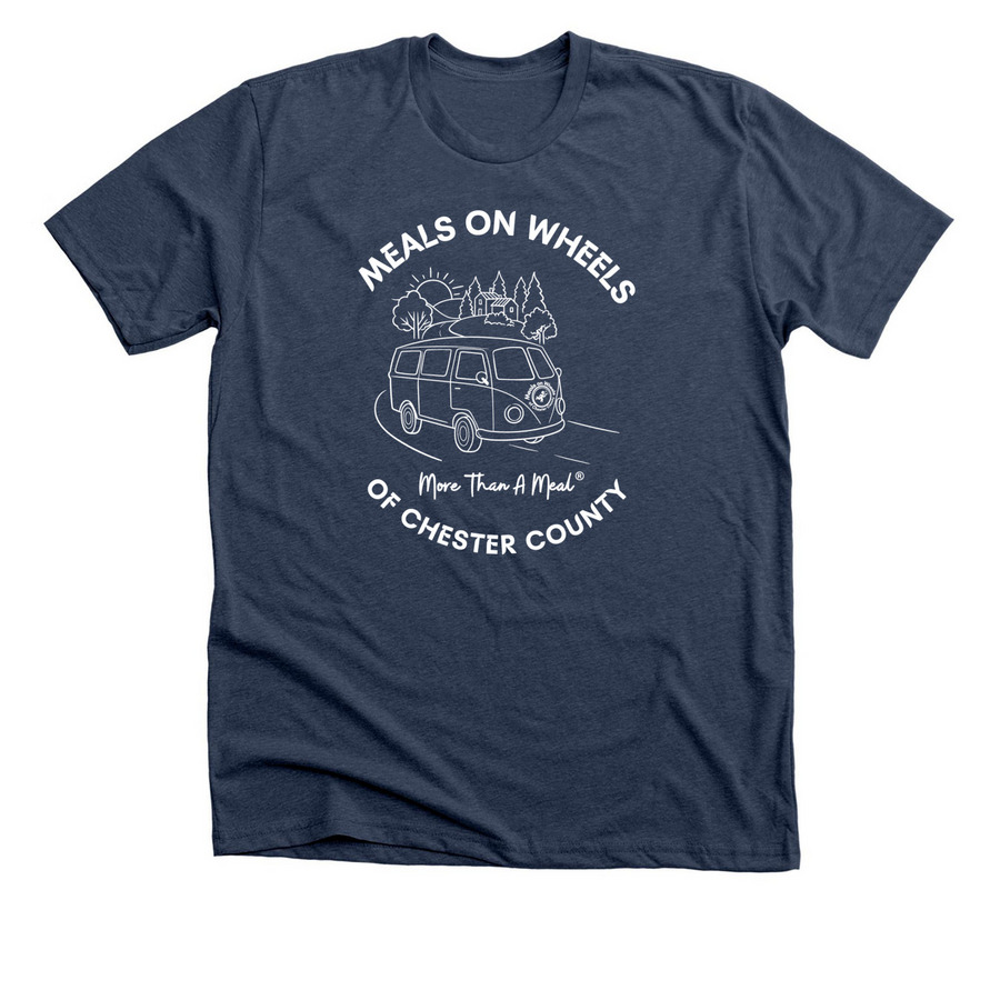 Meals on Wheels of Chester County&nbsp;, a Heather Navy Premium Unisex Tee