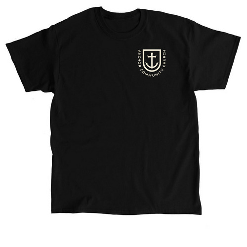 "Abide, Embark" Cream Logo, a Black Classic Unisex Tee