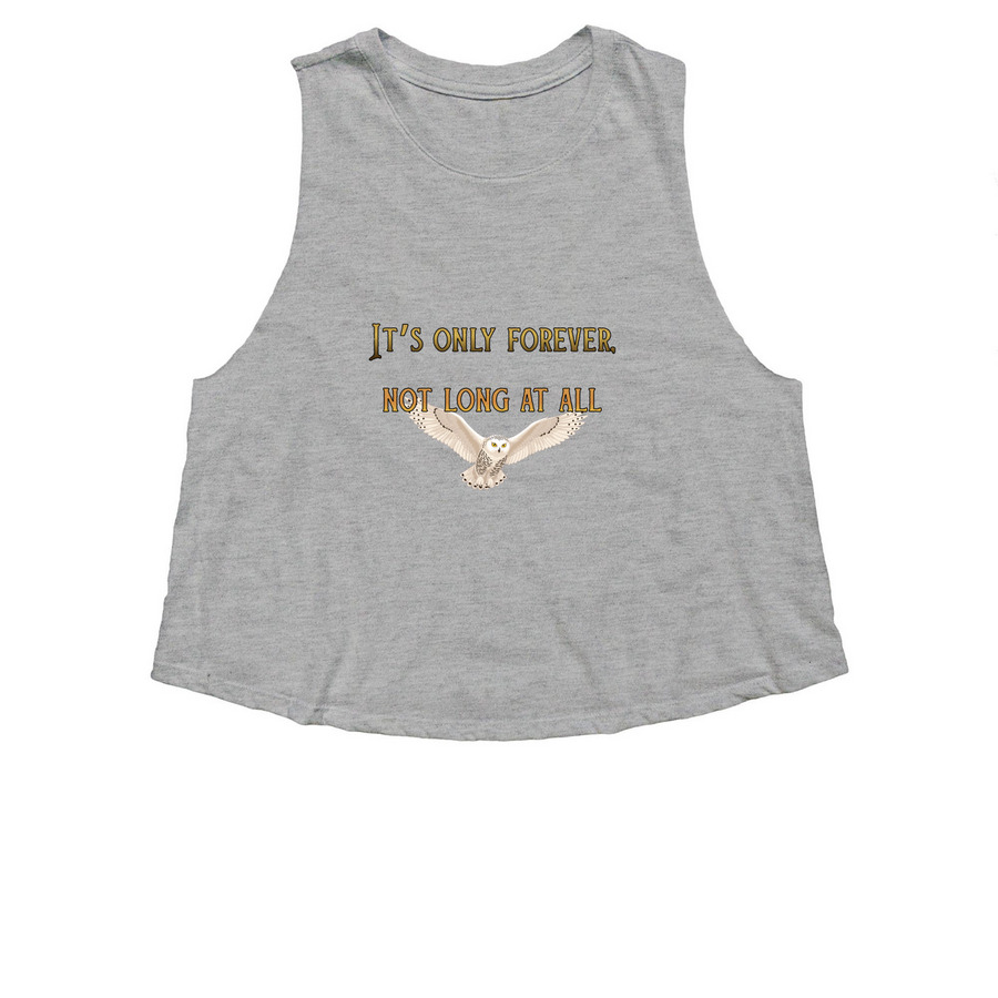 It's Only Forever, a Athletic Heather Women's Cropped Racerback Tank