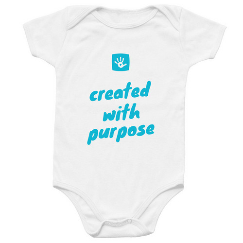Infant Onesie - Created with Purpose, a White Infant Onesie
