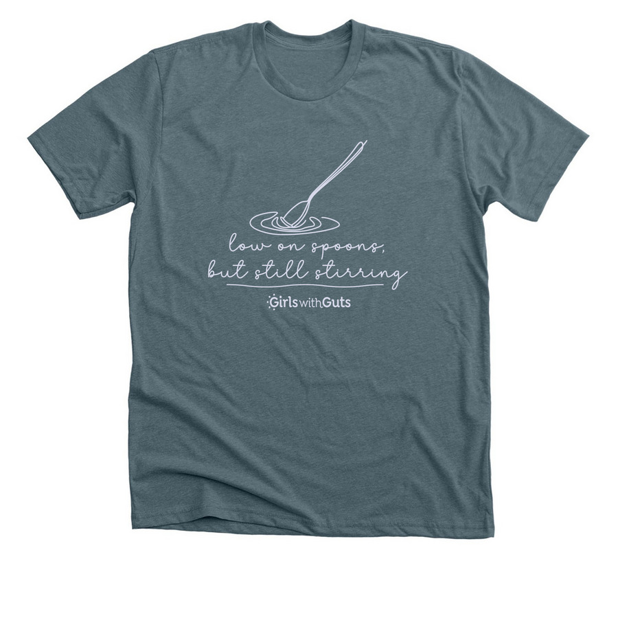 Carry Your Spoons Campaign, a Heather Slate Premium Unisex Tee