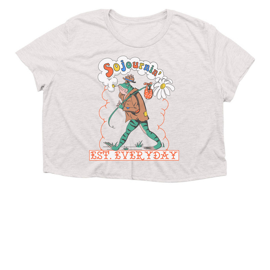 Sojournin, a Heather Dust Women?s Flowy Cropped Tee