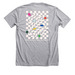 Motley Squad Classic: Color logo, a Athletic Heather Premium Unisex Tee (back-view)