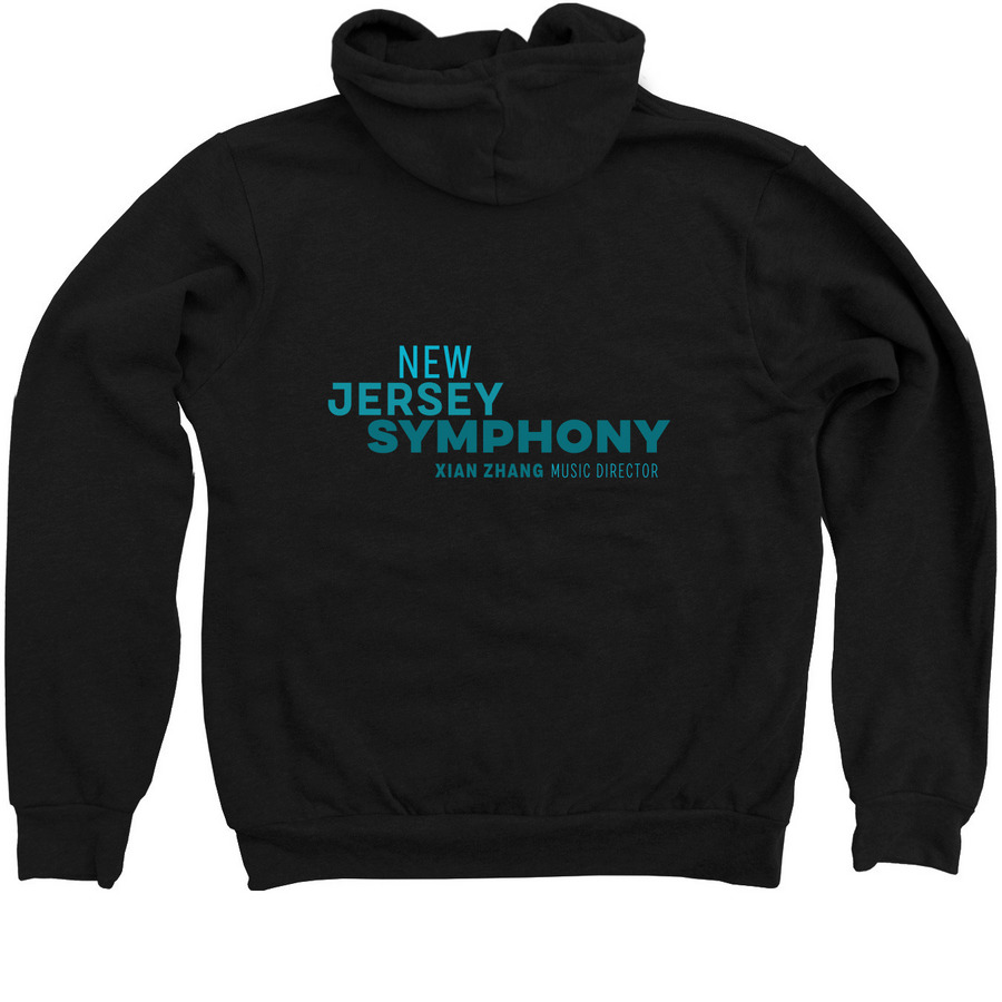 SPECIAL New Jersey Symphony Zip Up, a Black Zip Up Hoodie (back-view)