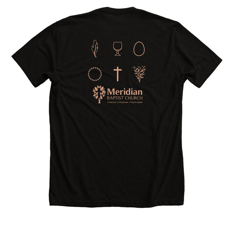 MBC | Golden Standard, a Solid Black Blend Premium Unisex Tee (back-view)