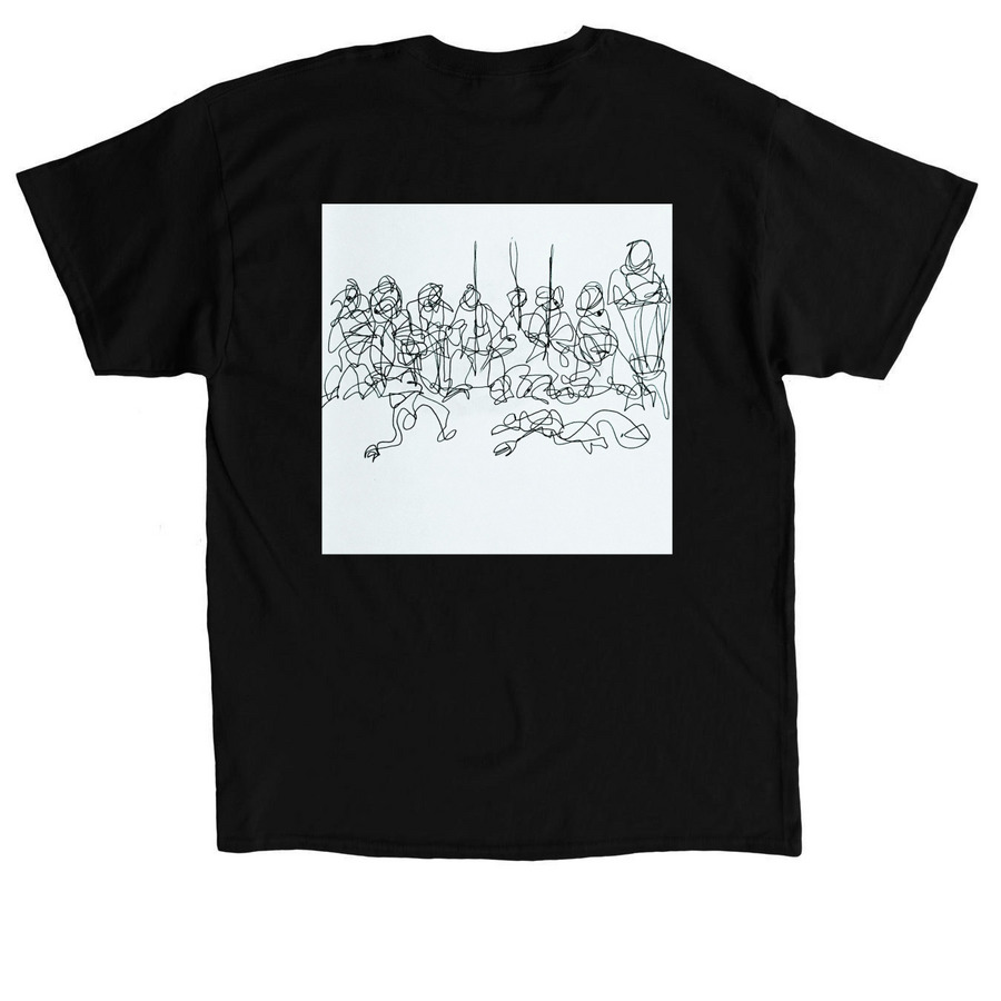 Bateria, a Black Classic Unisex Tee (back-view)