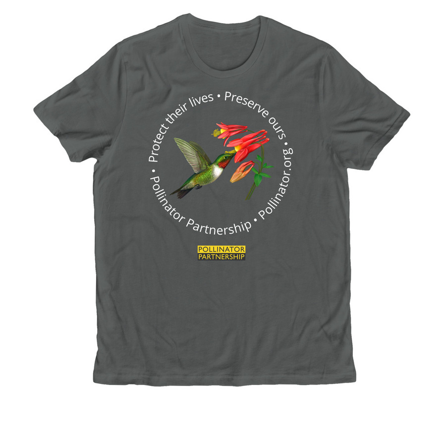Hummingbird- Dark Color Shirts, a Terrain Grey Allmade Organic Cotton Unisex Tee