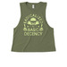 Radicalized by Basic Decency, a Olive You Green Allmade Eco Triblend Women?s Muscle Tank