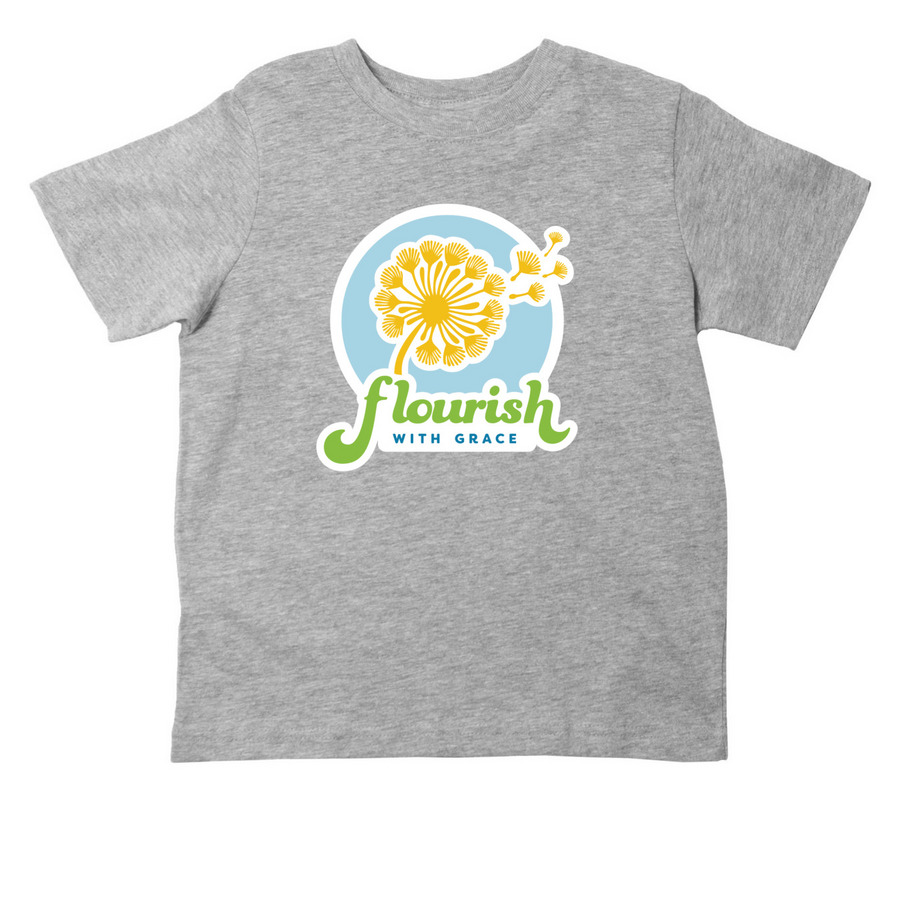 Toddler Flourish, a Heather Toddler Tee