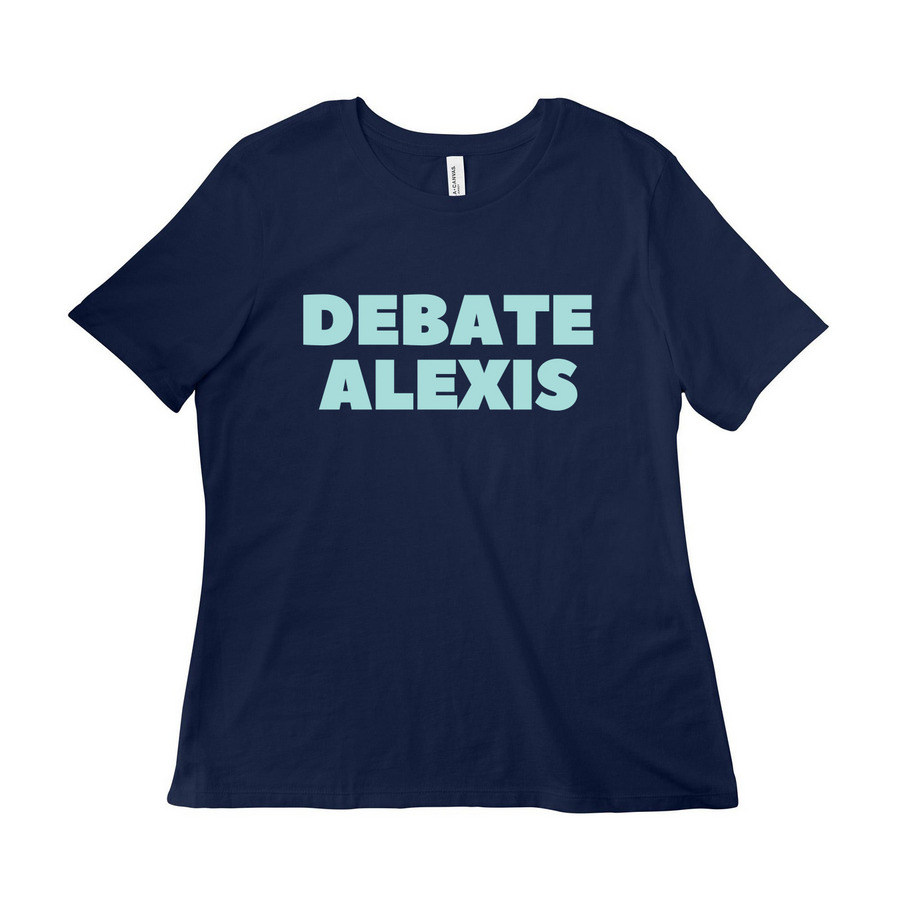 #DebateAlexis, a Navy Women?s Relaxed Cotton Tee