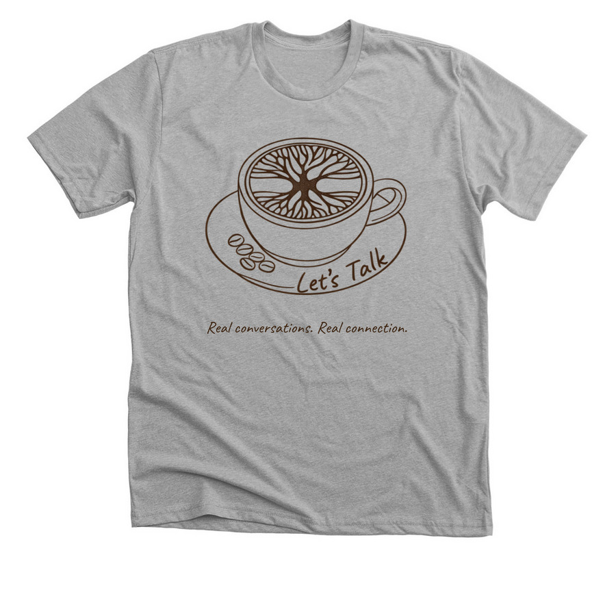 Let's Talk, a Athletic Heather Premium Unisex Tee