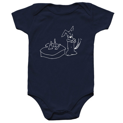 Goth Onesy Knives in Heart, a Navy Infant Onesie
