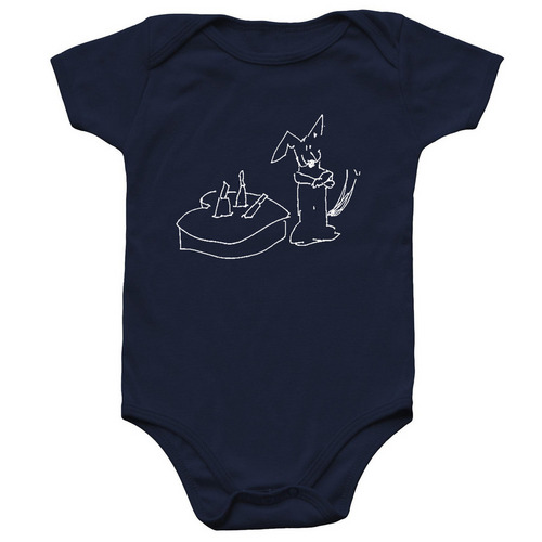 Goth Onesy Knives in Heart, a Navy Infant Onesie