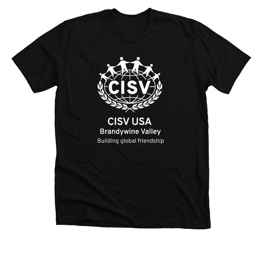 CISV-BV Logo&nbsp;, a Solid Black Blend Premium Unisex Tee