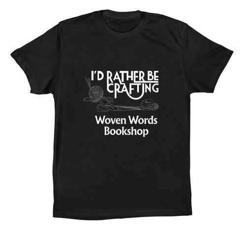 I'd Rather Be Crafting, a Vintage Black Premium Cotton Tee