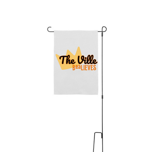 Yard Sign, a White 12" x 18" Yard Flag with Stake