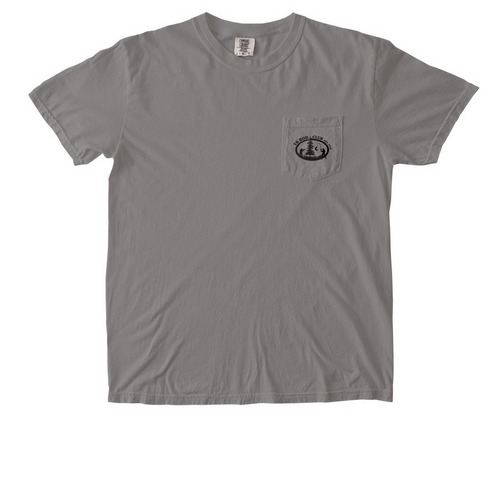 YK ROD CLUB, a Grey Comfort Colors Pocket Tee