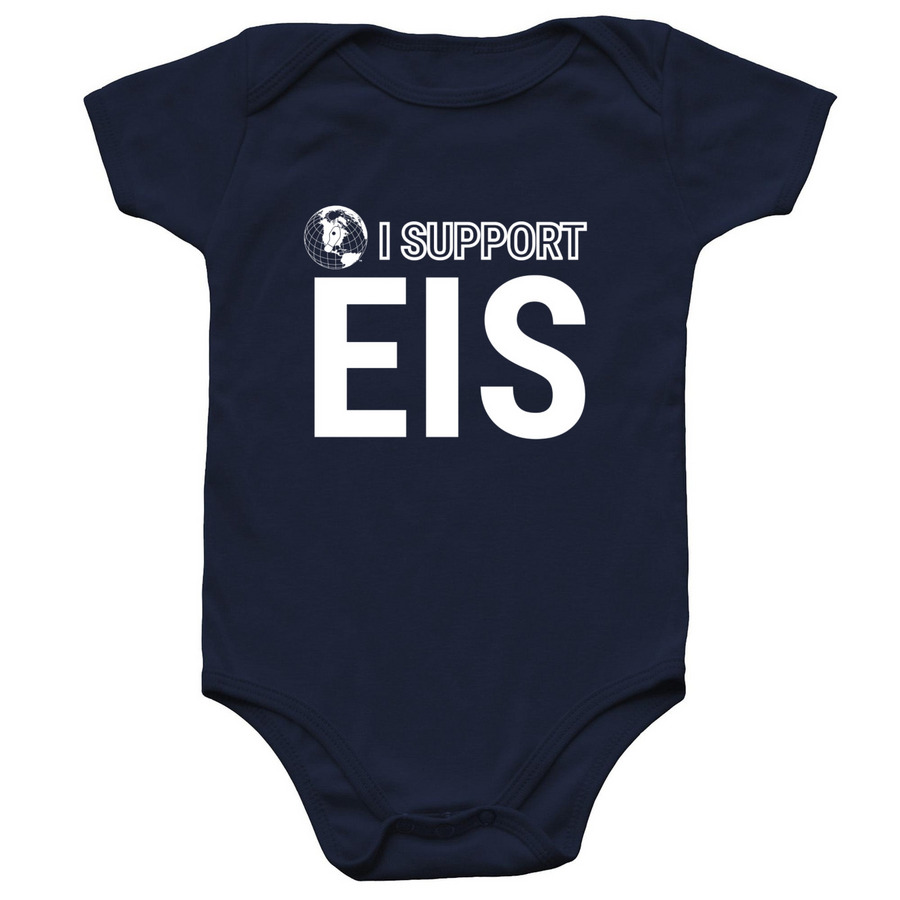 I SUPPORT EIS onesie, a Navy Infant Onesie