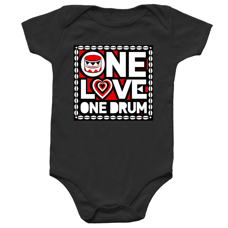 Baby One Drum, a Black Infant Onesie