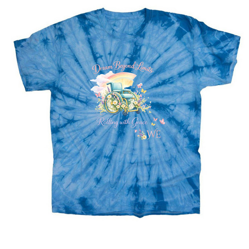 Rolling with Grace, a Baby Blue Classic Tie Dye Tee