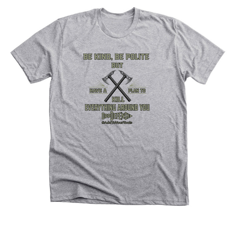 DPPDefense Be Kind, a Athletic Heather Premium Unisex Tee
