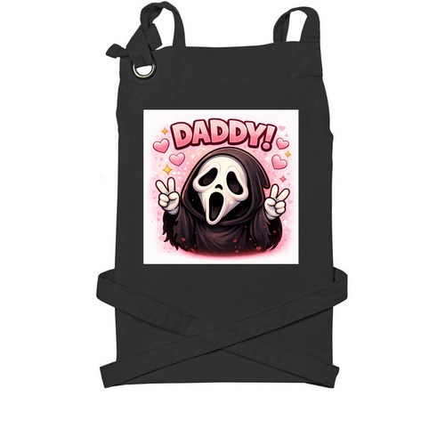 apron, a Black Cotton Canvas Pocket Apron