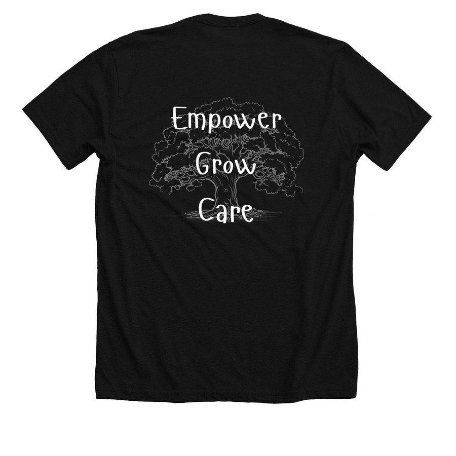 LCS EGC, a Solid Black Blend Premium Unisex Tee (back-view)