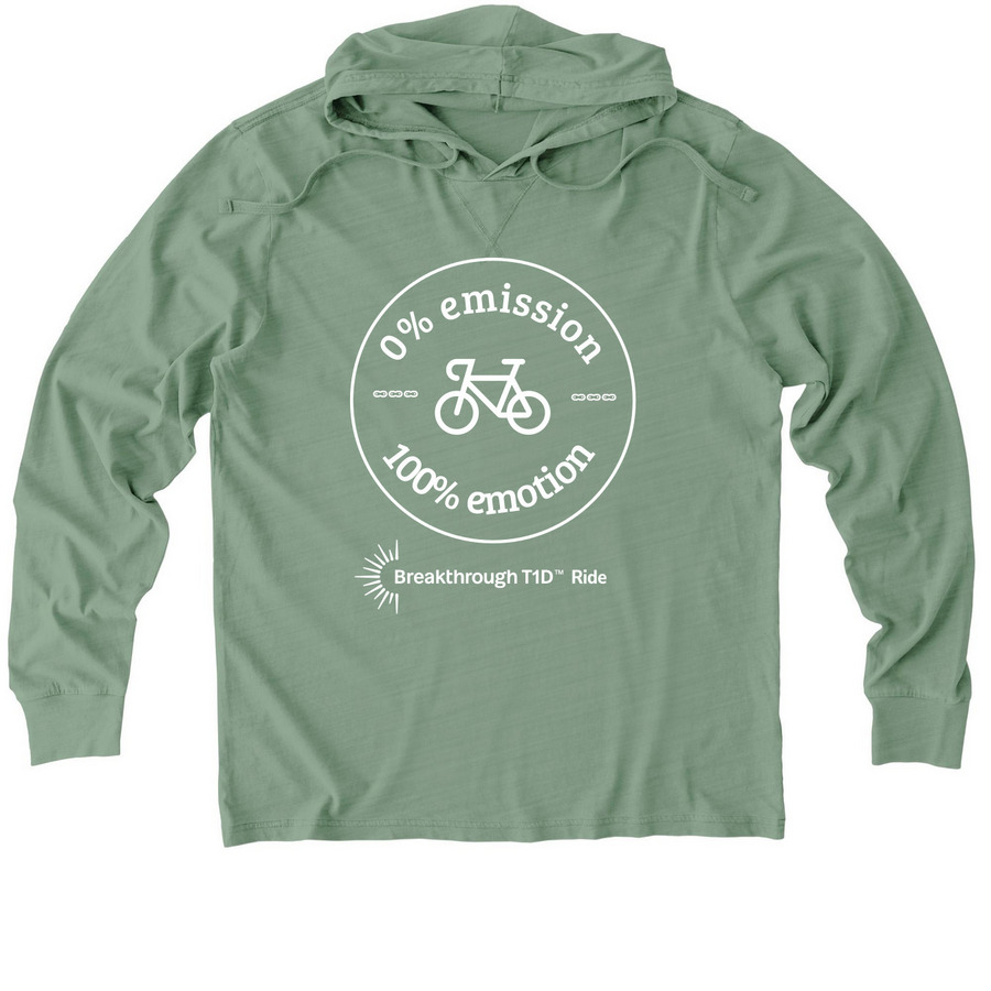 BT1D 100% Emotion&nbsp;, a Lichen Green Allmade Organic Cotton Mineral Dye Hoodie Tee