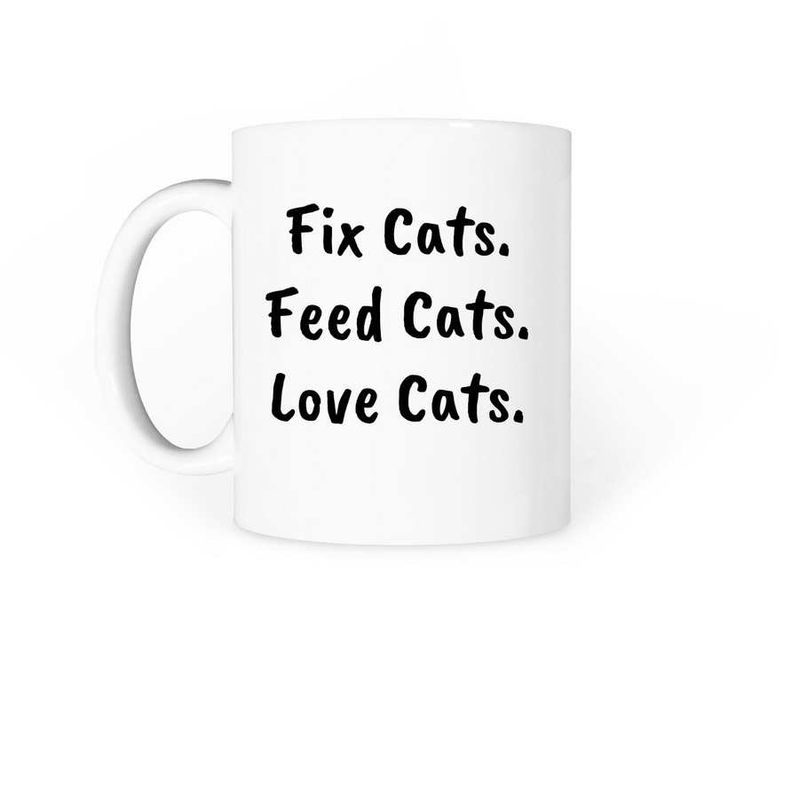 Fix. Feed. Love. Campaign, a White Coffee Mug (back-view)