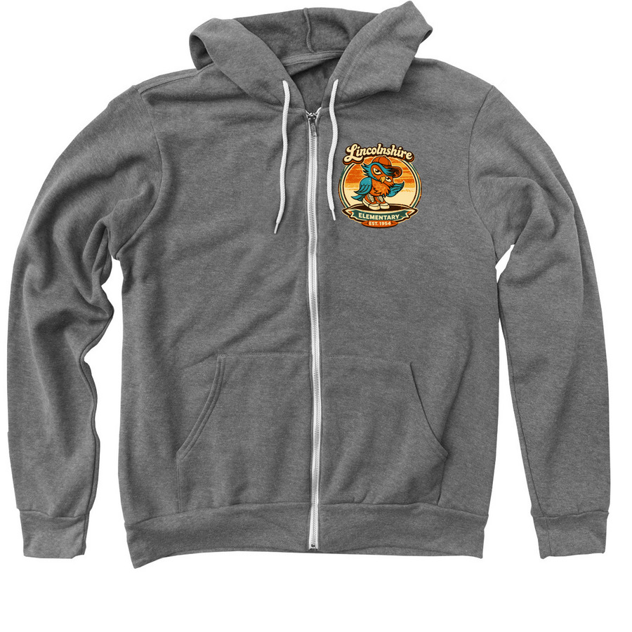 Linc Staff, a Deep Heather Zip Up Hoodie