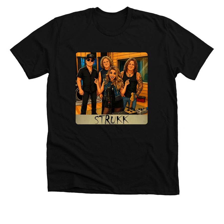 STRUKK Band Clothing, a Solid Black Blend Premium Unisex Tee