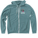 Adopt, Foster, Rescue, a Heather Deep Teal Zip Up Hoodie