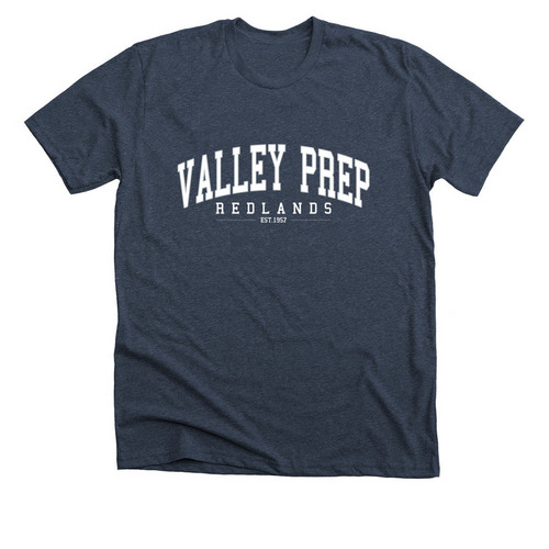 Valley Preparatory School, a Heather Midnight Navy Premium Unisex Tee
