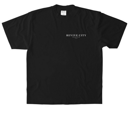 LIVE REVIVED., a Black Heavyweight Garment Dye Tee