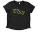 Making History, a Space Black Allmade Eco Triblend Women?s Scoop Neck Tee