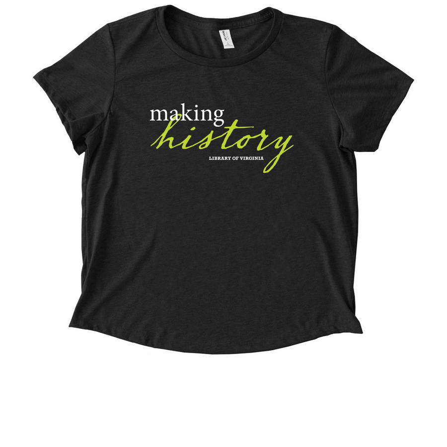Making History, a Space Black Allmade Eco Triblend Women?s Scoop Neck Tee