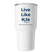 LLK TUMBLER, a White Insulated Tumbler