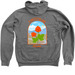 Qinarmiu Salmonberry&nbsp;, a Deep Heather Zip Up Hoodie (back-view)