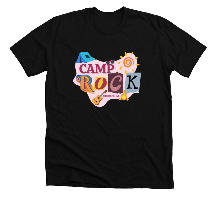 Camp Rock Logo Tees & Hoodies, a Solid Black Blend Premium Unisex Tee