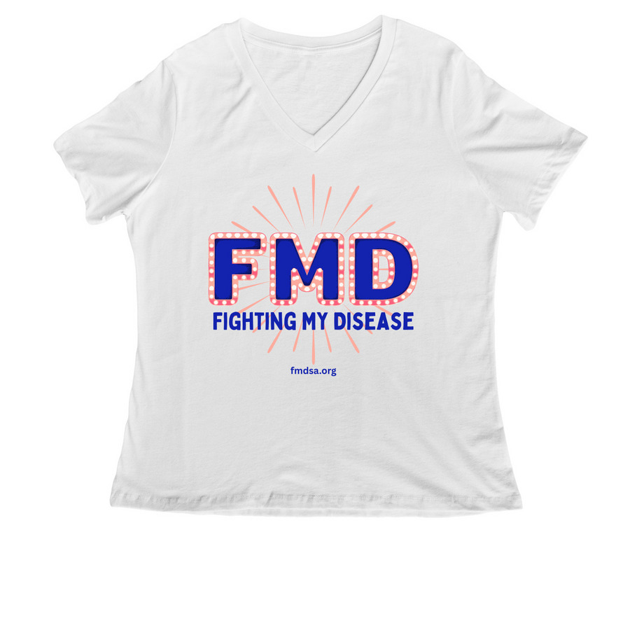 FMD - Fighting My Disease, a White Women's Relaxed V-Neck Tee