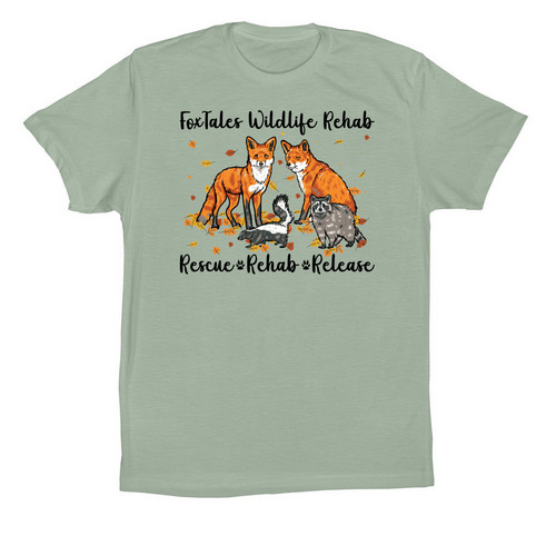 2023 FoxTales Design, a Dusty Blue Premium Cotton Tee