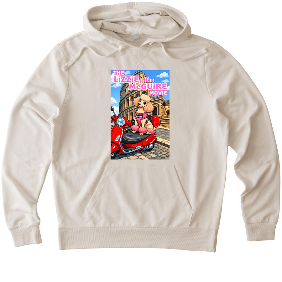 The Lizzie, Like McGuire Movie Poster, a White Sand Allmade Organic French Terry Pullover Hoodie
