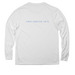 FIRST-FOREVER-FIFTY, a Bright White Allmade Eco Triblend Long Sleeve Tee (back-view)